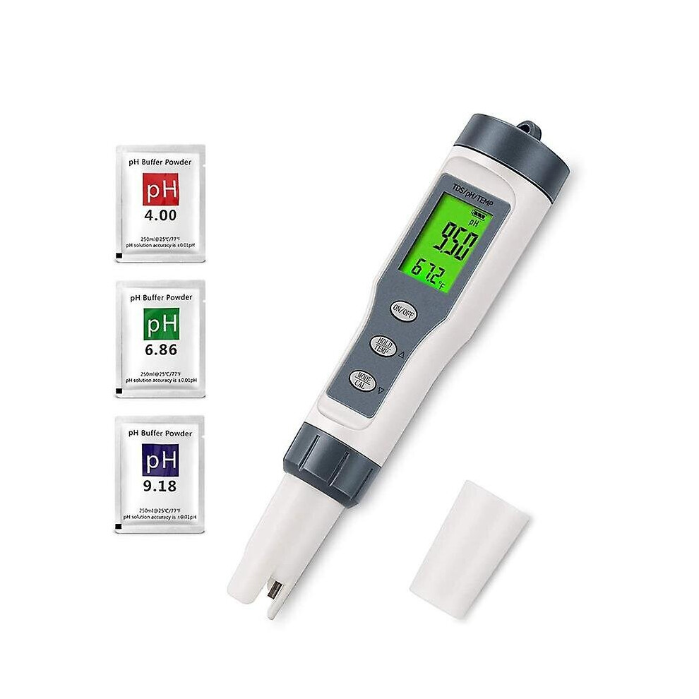 3 In 1 Digital Ph Meter For Water, Tds/ph/temp Meter, Water Tester For Drinking Water, Swimming Pool, Hydroponics