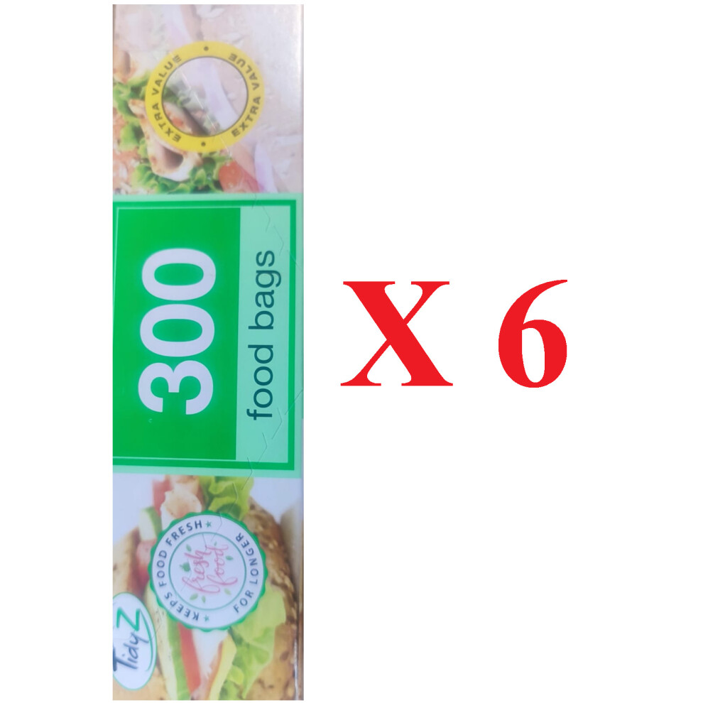 Tidyz Food & Freezer Bags Pack 300 X 6