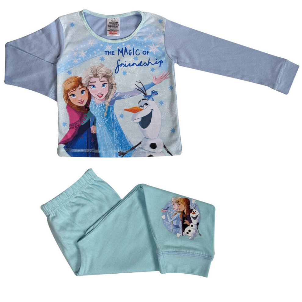 Disney (18-24 Months) Girls Toddler Frozen Pyjamas Blue