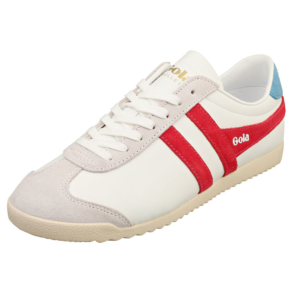 (8) Gola Bullet Pure Womens Casual Trainers in White Rasberry