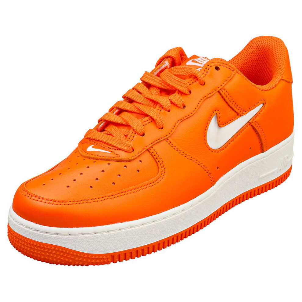 (9) Nike Air Force 1 Low Retro Mens Fashion Trainers in Orange White