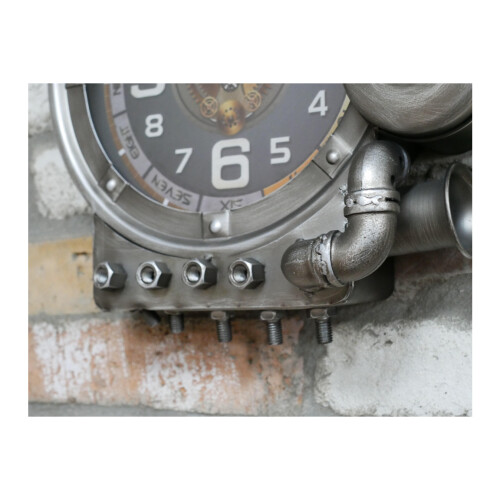 Quirky Engine Style Large Metal Wall Clock 2