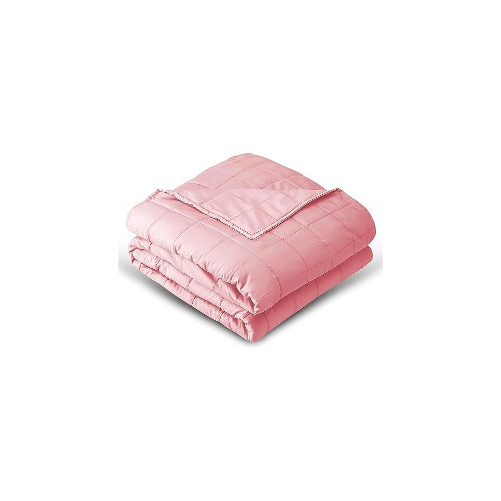 Summerlee Luxury Weighted Blanket Soft Soothing 7 Layer Deep Touch Pressure Therapy Sleeping Aid for Stress Anxiety Autism (4kg Single, Pink)