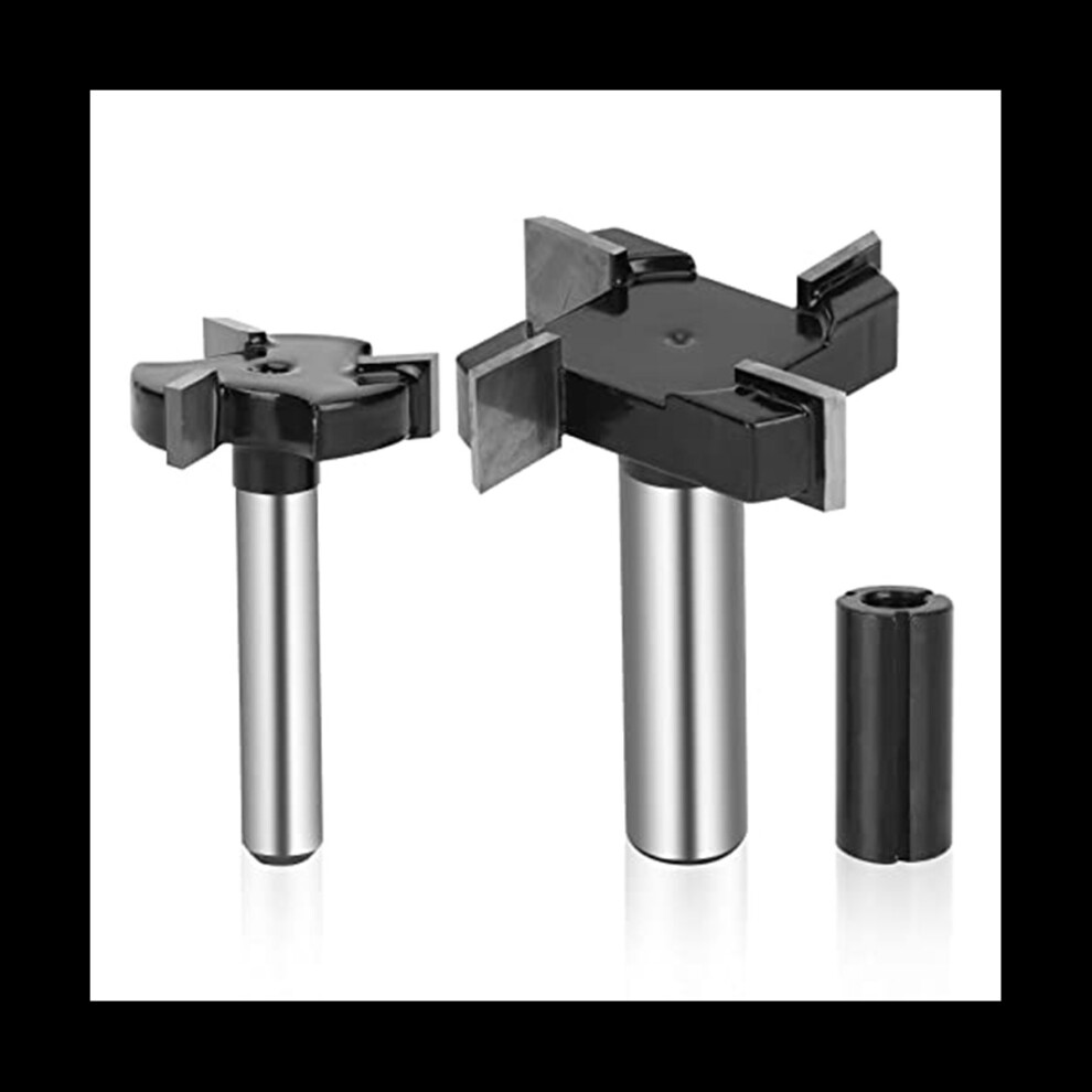 Cnc Spoilboard Surfacing Router Bits,1/4Inch And 1/2Inch Handle 1In And 2In Cutting Diameter, Slab Flattening Router Bit 4762688588138