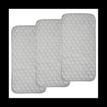 Baby Diaper Pads Bamboo Quilted Thicker Waterproof Changing Pad Liners, 3 Count Gray