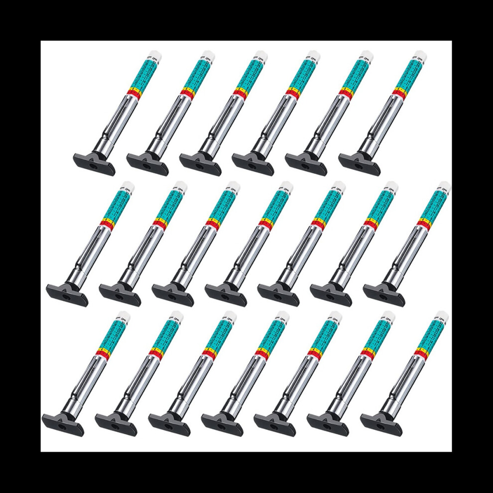 20-Pack Tyre Tread Depth Gauges - Color-Coded Readouts, Pocket Clip, Reusable Metal Gauge for Accurate Measurements-image-OPC-PCHZJF8-NEW