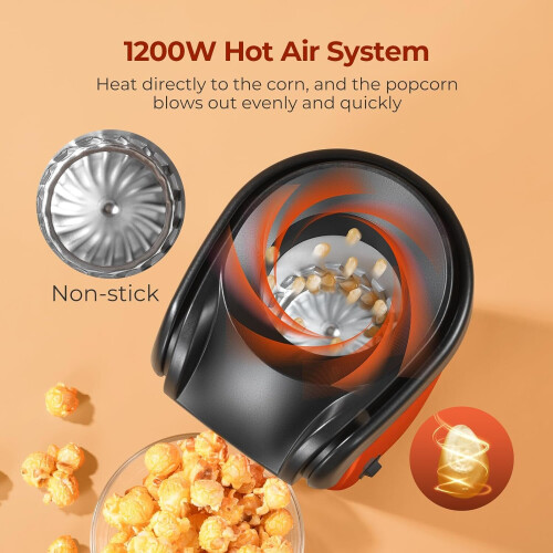 Popcorn Maker, Hot Air Popcorn Machine, Electric Popcorn Maker Machine 2