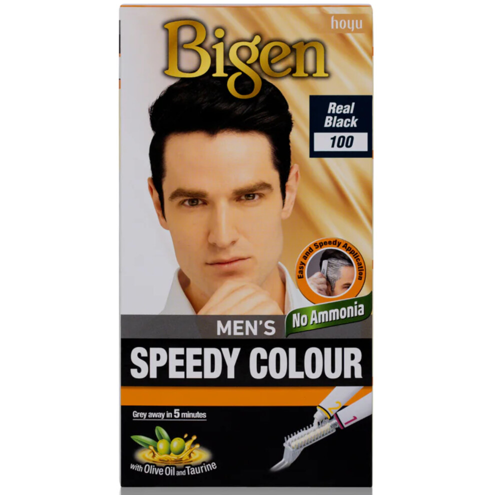 Bigen Men's Speedy Colour Real Black #100