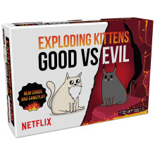 Exploding Kittens: Goed vs. Kwaad - 2-5 Spelers - 7+ Jaar - Ge?nspireerd door Netflix - Hoogwaardige Kaartspel voor Gezinsavonden
