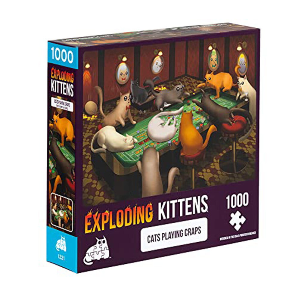 Exploding Kittens Puzzle Cats Playing Craps 1000Pcs