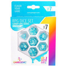 Candy-Liknande Serie RPG Tärningsset | Set med 7 Tärningar i Olika Storlekar för Rollspel