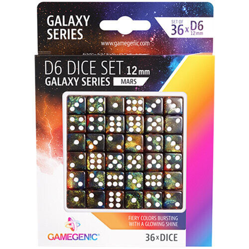 Gamegenic Galaxy Series D6 Dice Set 12mm (36pcs) (Mars)