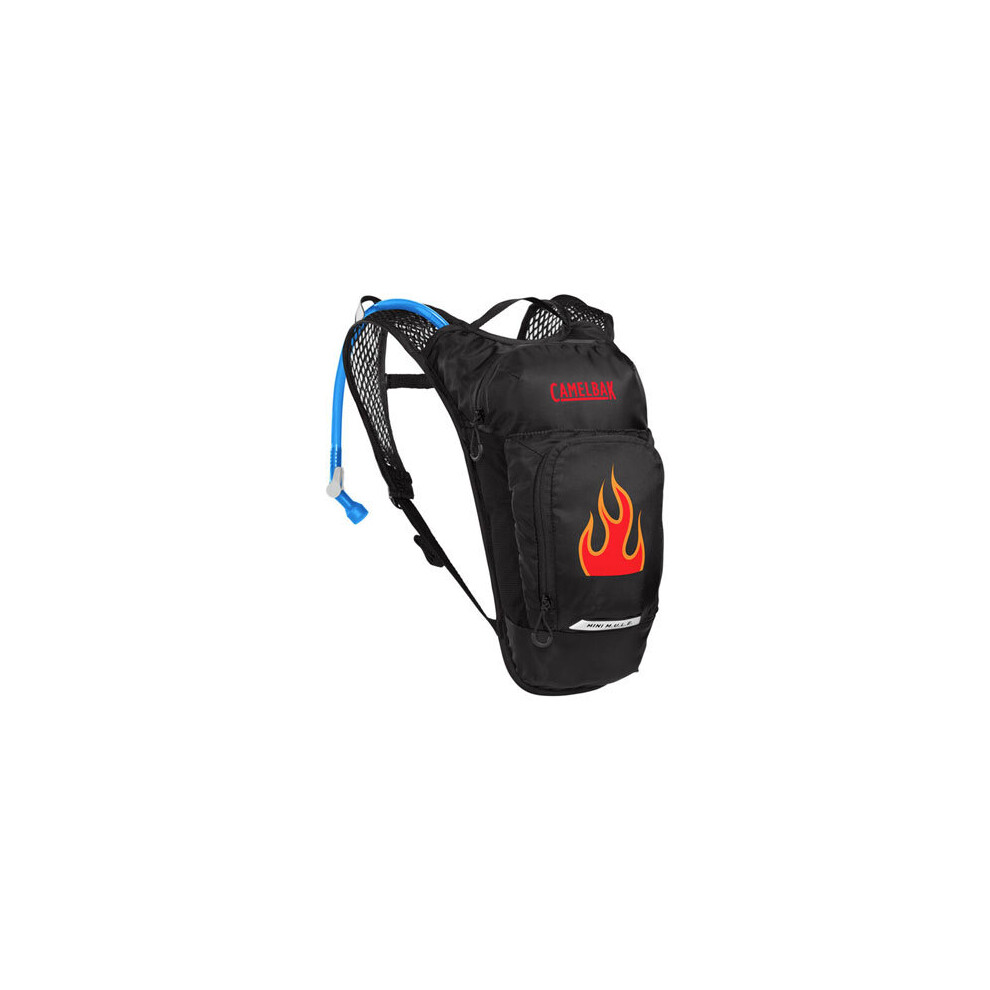 (Black/Flames) CamelBak Mini M.U.L.E Hydration Backpack 1.5L