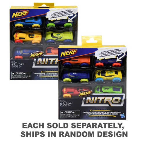 Nerf Nerf Nitro Foam Car 6-Pack (Randomly Selected)