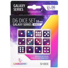 Galaxy Series Nebula D6 Tärningsset | 12 Sexsidiga Tärningar | Premium Kvalitet för Spel
