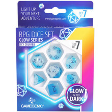 Gamegenic Glow Series RPG Dice Set 7pcs (Icy Crumbs)