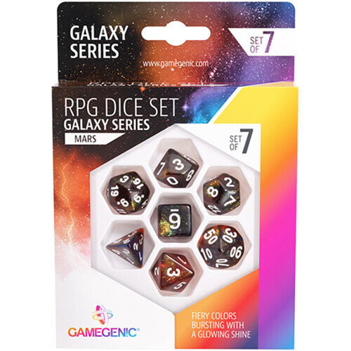 Gamegenic Galaxy Series RPG Dice Set 7pcs (Mars)