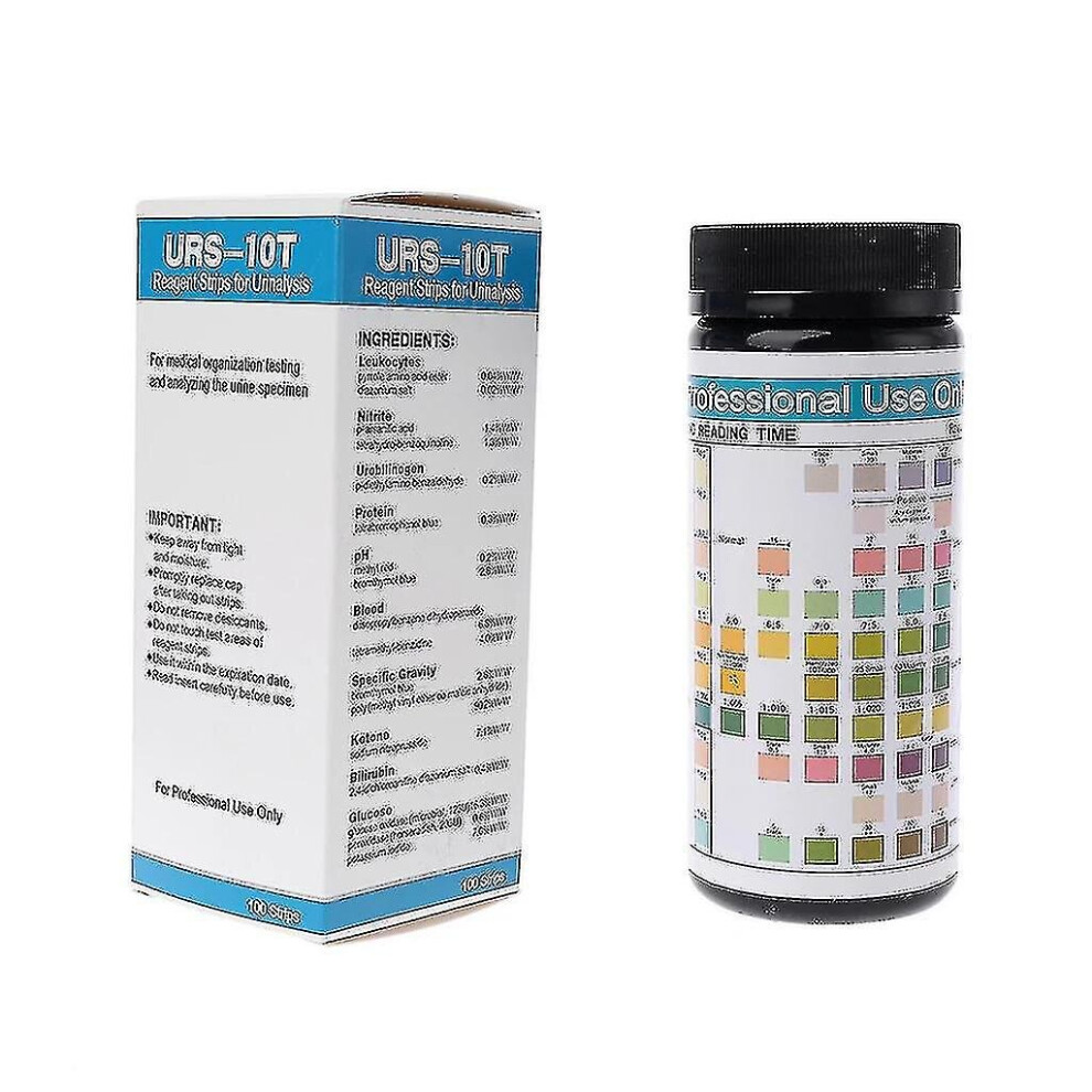 100 Strips Urs-10t Urinalysis Reagent Strips 10 Parameters Urine Test Strip