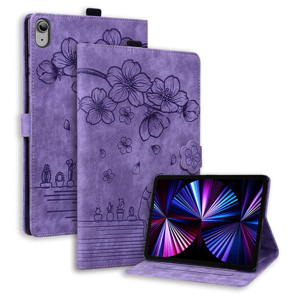 Case for Lenovo Tab M10 3rd Gen TB 328XU TB 328FU Purple Matte leather retro embossed card holder leather No114260