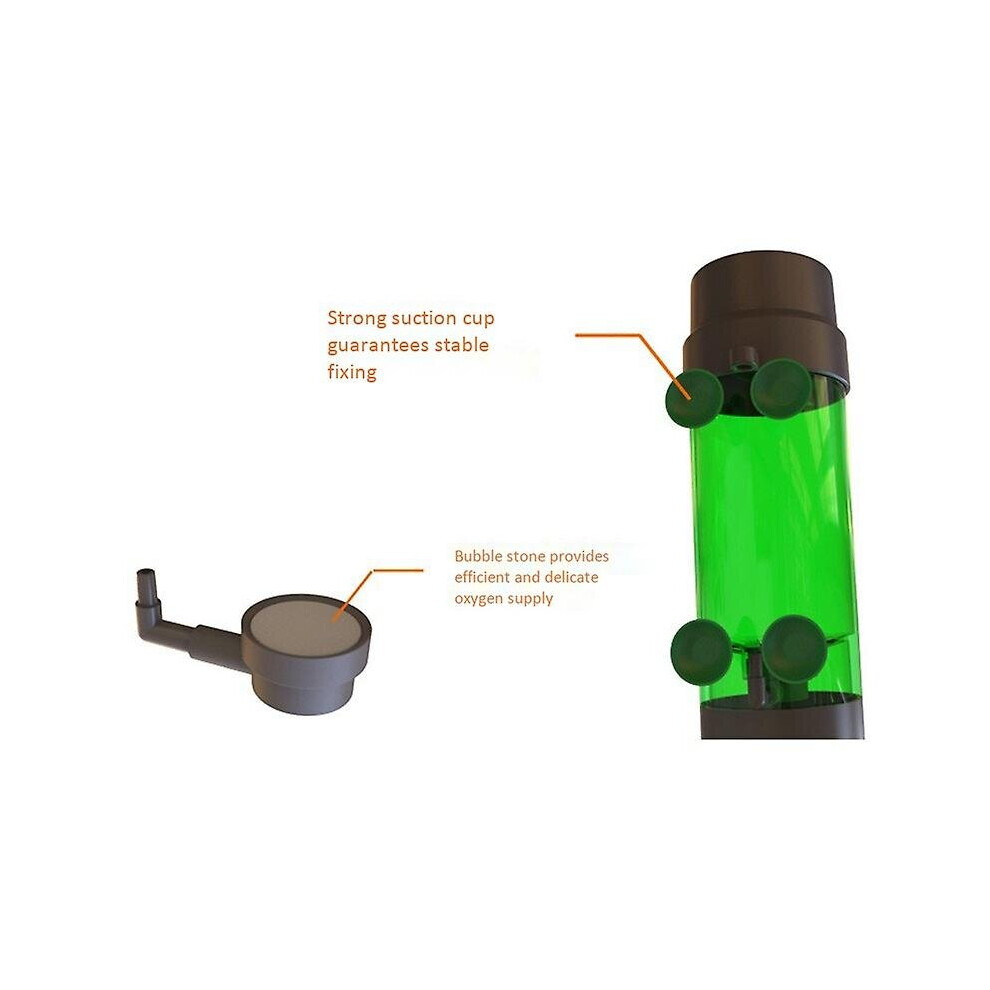 Aquarium Fish Tank Fluidized Moving Bed Filter Bubble Bio Media Filter With Air Stone And Sponge Fi
