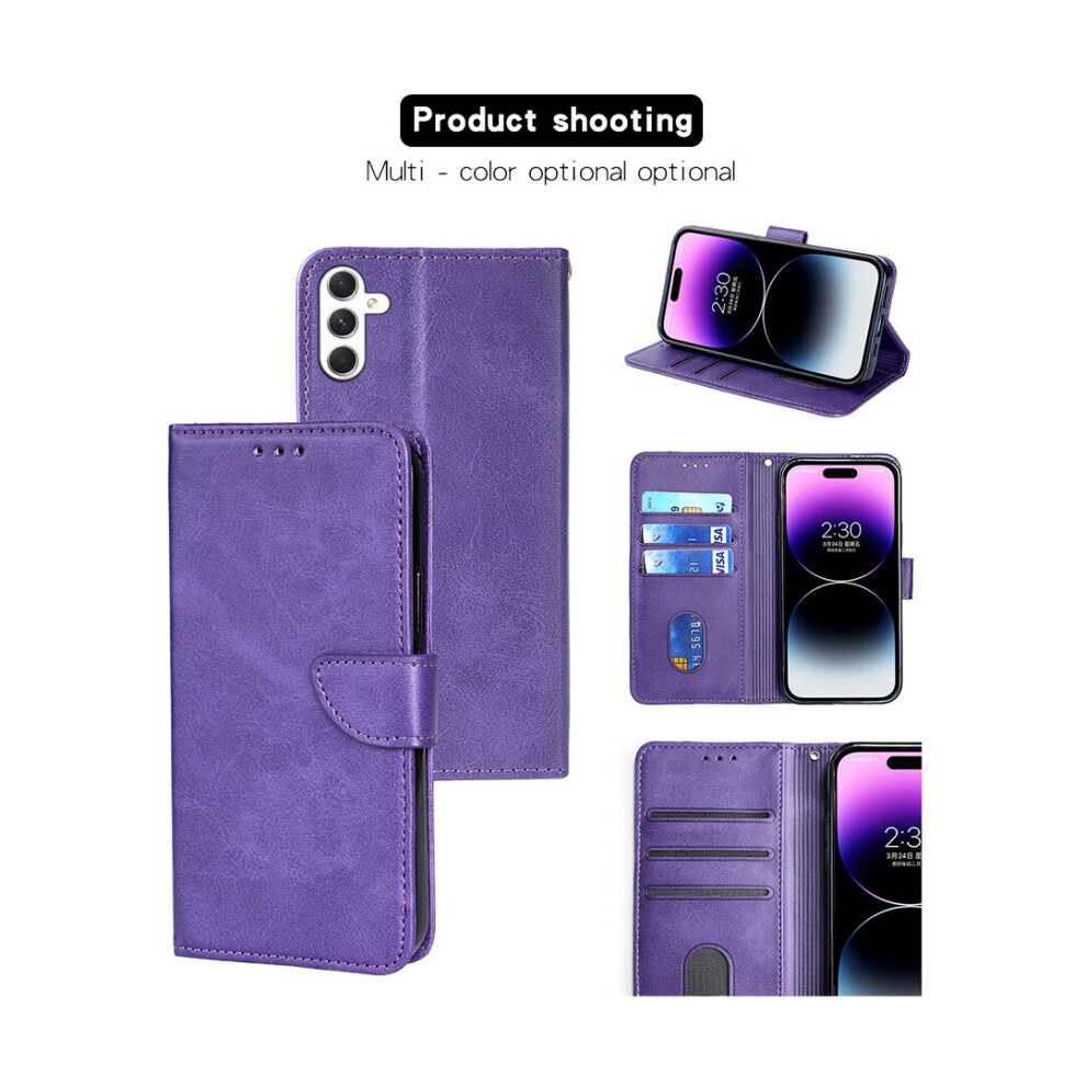 Case for Samsung A04E purple Insert card flip leather insert No148004