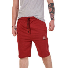 (Burgundy , Large) Malay Mens Jersey Shorts 100%Cotton Lightweight Branded Side Pockets Plain Gym Holiday