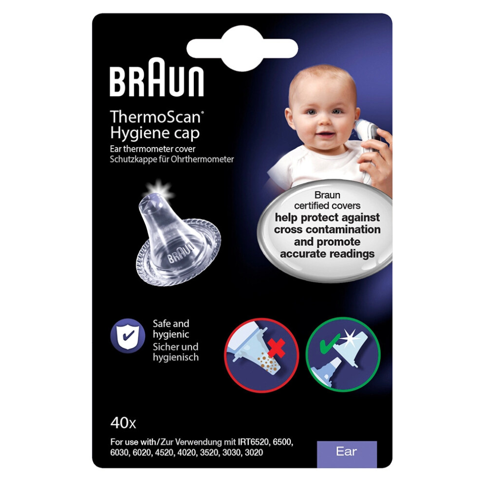 Braun LF40 Lens Filters for ThermoScan Ear Thermometers - Pack of 40 X 1