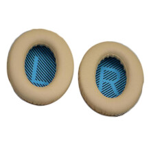 (Beige Blue) Compatible With Bose Quietcomfort Ear Cushions For Qc15 Qc25 Qc35 Ae2 Headphones Replacement Ear-pads Cushions 1 Pair