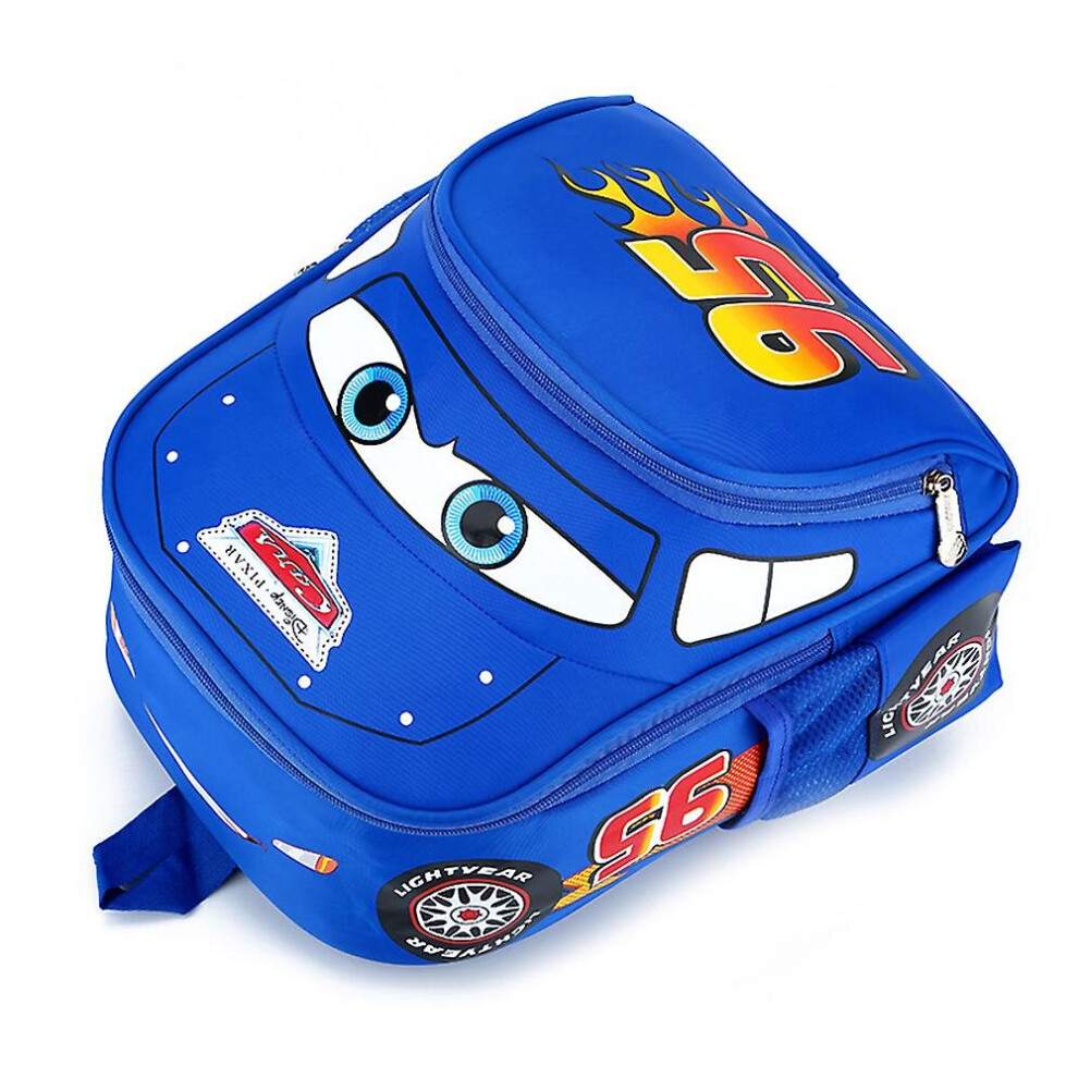 (Blue) Lightning Mcqueen The Cars Kids Cartoon Backpacks School Bag Gifts Blue