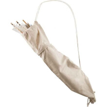 Medieval Retro Canvas Quiver with Laces - Strap-Style Handwoven Bow & Arrow Storage Bag Holds 20-30 Arrows, Adjustable, Lightweight