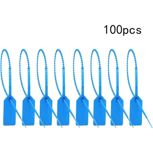 100 Plastic Tamper Seals, Zip Ties For Fire Extinguishers Pull Tite Security Tags Disposable Self-locking Tie 250mm/1in Length 2