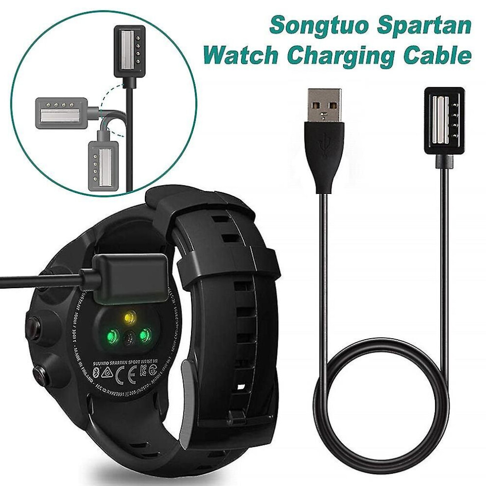 Charger For Suunto 9/9 Baro , D5, Spartan Ultra Hr, Spartan Sports Wrist Hr, Eon Core - 100cm Magnetic Usb Charging Cable