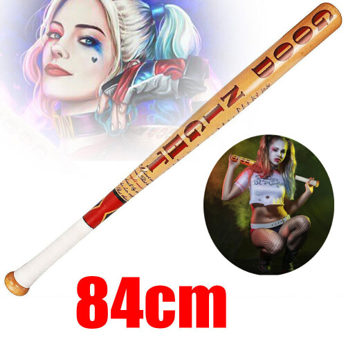 84cm Harley Quinn Suicide Squad Cosplay Wooden Baseball Bat Halloween ...