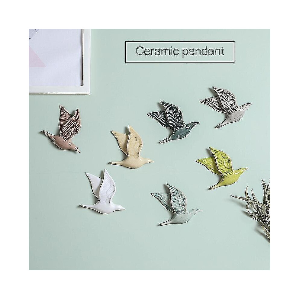Simple Home 3d Ceramic Wall Hanging Bird-shaped Decorative Wall Hanging Wall Crafts Ornaments-19
