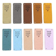 50pcs Handmade Pu Leather Tags Handmade With Love Pu Labels Faux