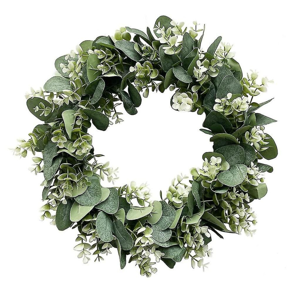 Eucalyptus Wreath Farmhouse Decor, Wreath Front Door Farmhouse Artificial Wreath Spring Summe Green