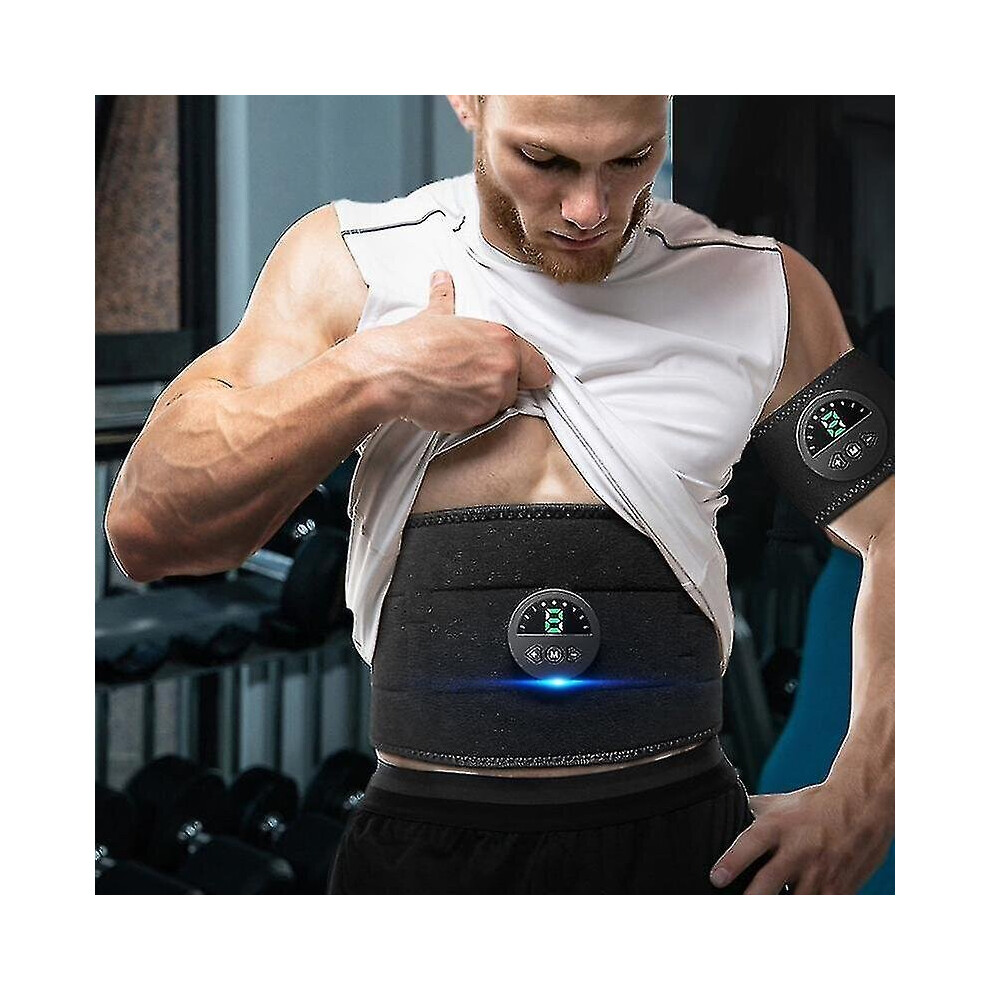 Ems Electric Abdominal Belt Body Slimming Waist Band Abs Trainer Fitness Lose Weight Fat Burn Smart Abdomen Muscle Stimulator