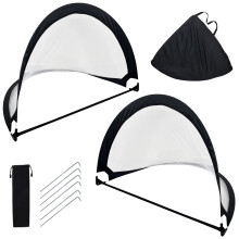Set 2x Pop Up Goal Set with Carrying Case Football Training Equipment