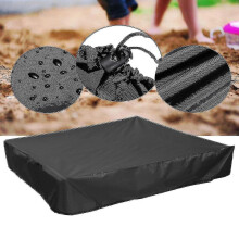 Sand Pit Sandbox Cover With Drawstring Waterproof Uv Protection For Sandbox Outdoor( 200x200x20 : Black )