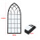 Living And Home Black Cathedral Window Wall Mirror 5