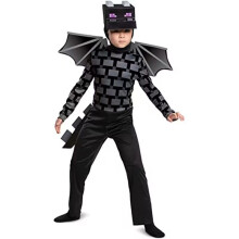 (M (for heights 115-125cm)) Kids Cosplay Minecraft Character Ender Dragon as Party Costumes