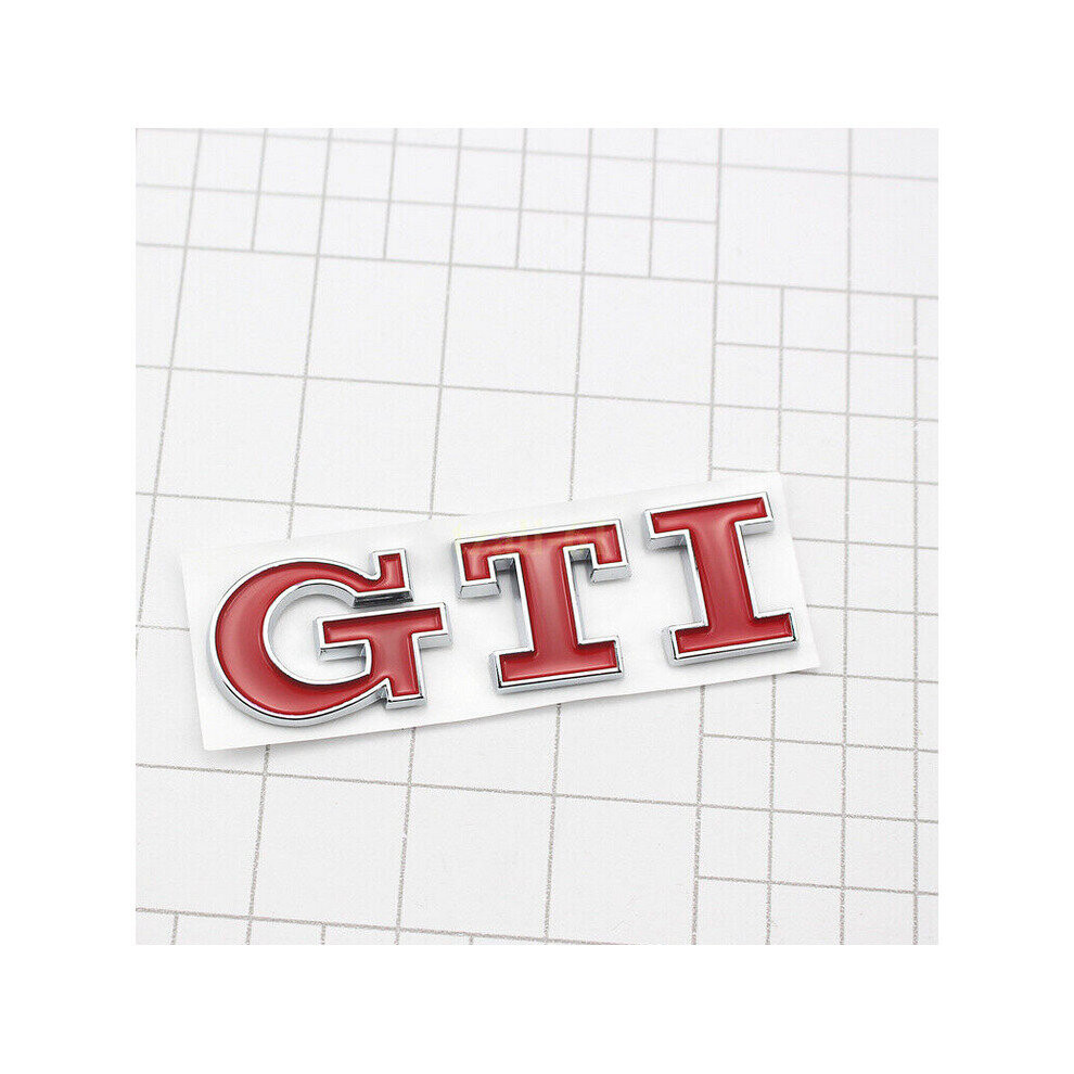 (Red) VW Golf GTI Polo Car Body Rear Emblem Sticker