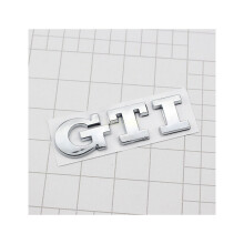 (Silver) VW Golf GTI Polo Car Body Rear Emblem Sticker
