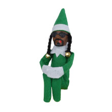(B) Snoop On A Stoop Christmas Elf Doll Spy On A Bent Home Decoration Ornaments