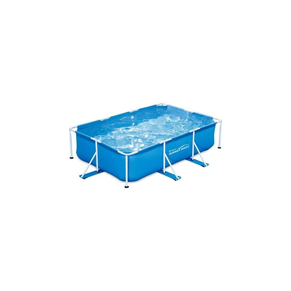 Summer Waves P31507330 15 Feet, 48 inch Deep Rectangular Large Metal Frame Pool