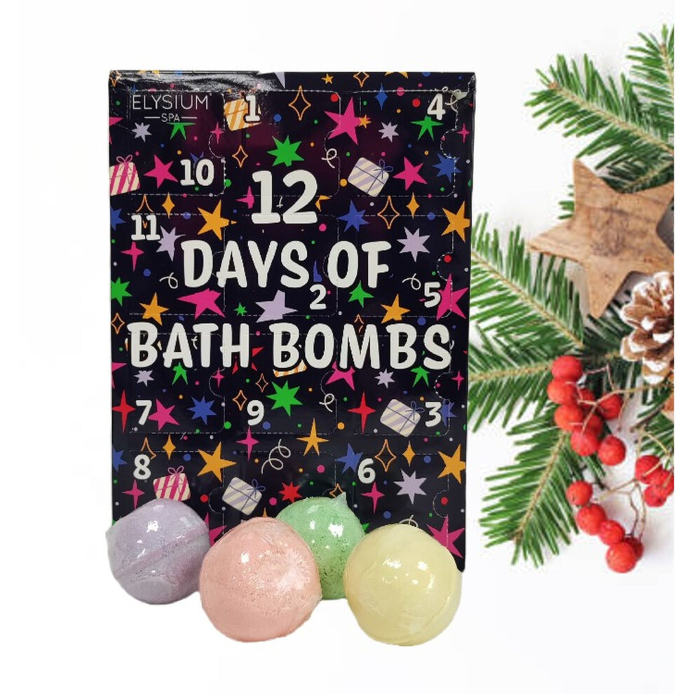Elysium Spa Lavender Christmas 12 Days Of Bath Bombs Advent Calendar Vanilla Mint