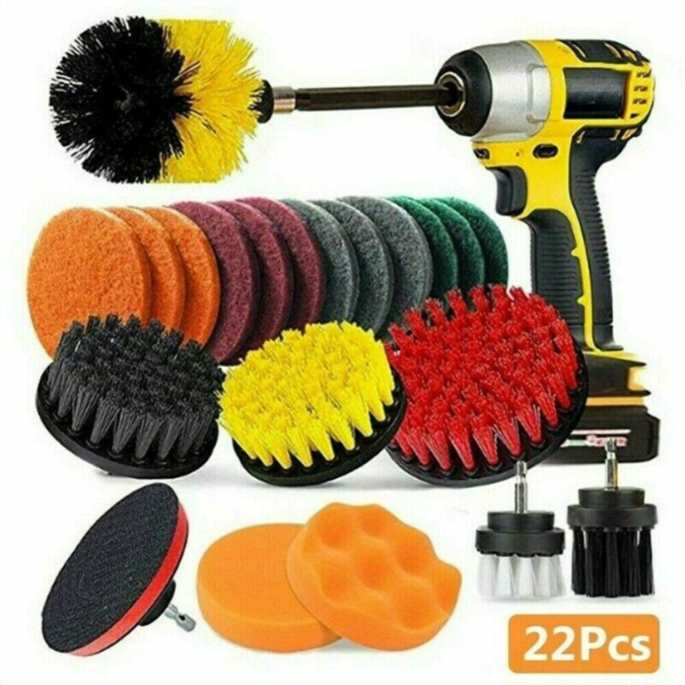 22x Drill Brush Valeting Detailing  Bathroom Carpet Cleaning