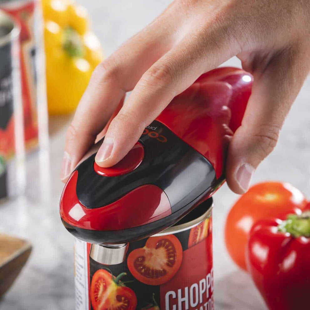 Electric Tin Can Opener Automatic One Touch Battery Operated Cooks Professional