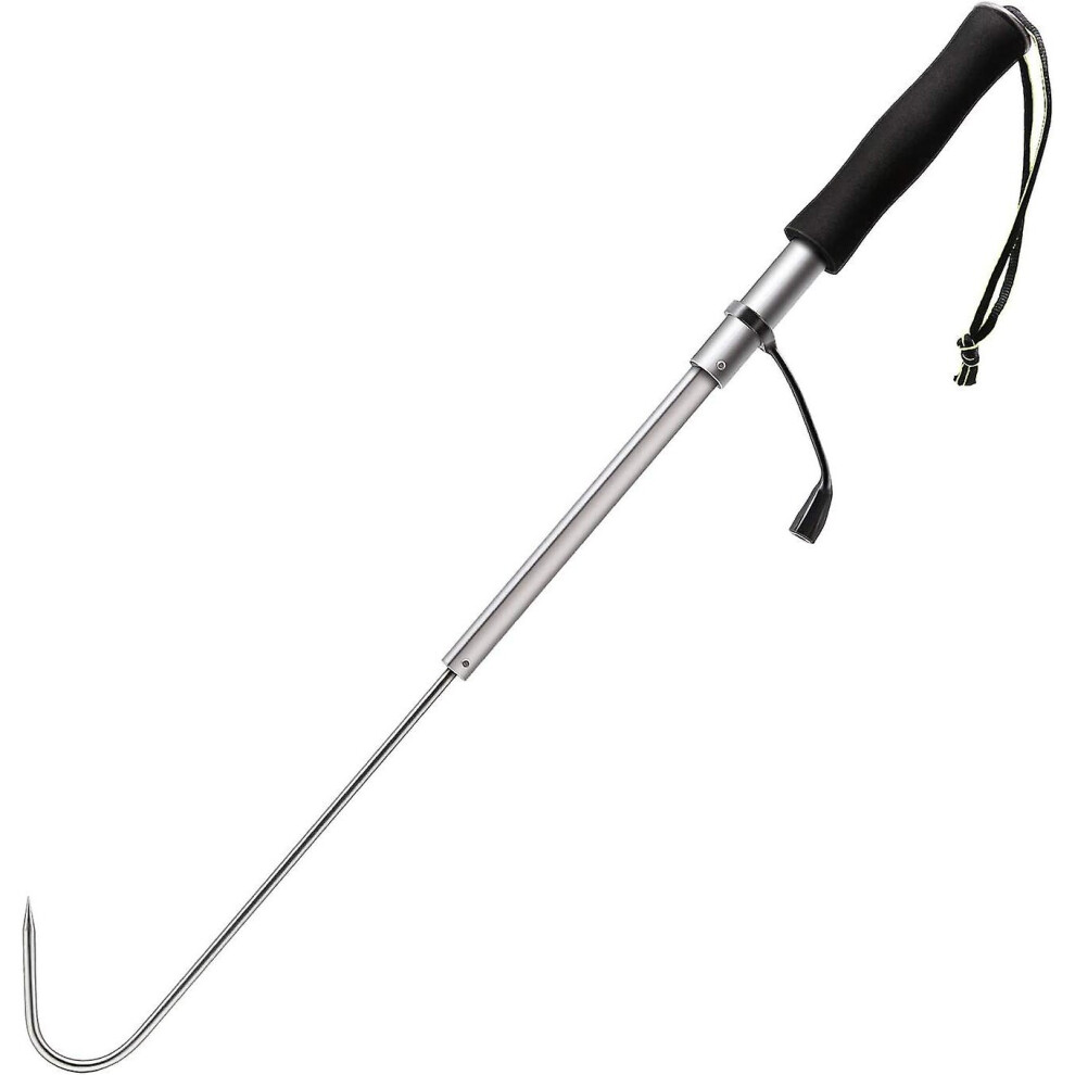 New Three-section, Telescopic Fish Gaff With Stainless Sea Fishing Spear Hook Tackle, Aluminum Alloy Pole