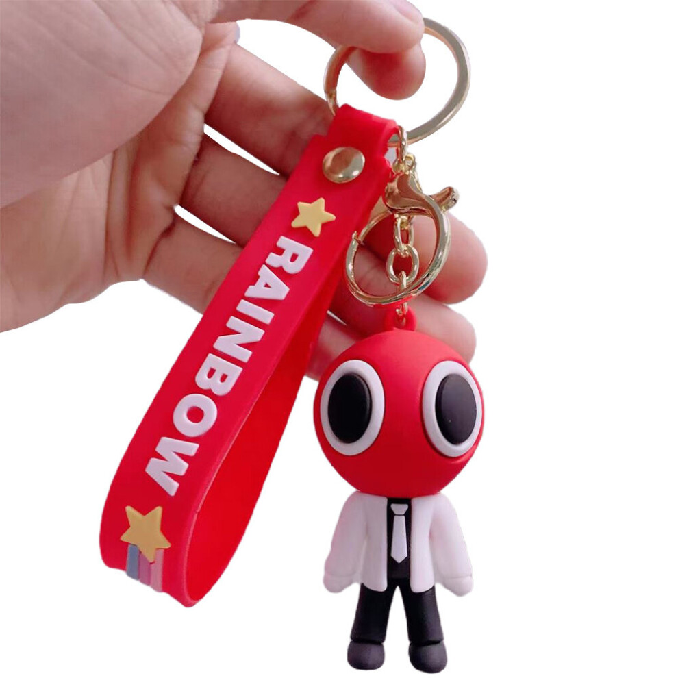 (Red) Roblox Rainbow Friends Keychain Pendant Kids Xmas Christmas Birthday Gift